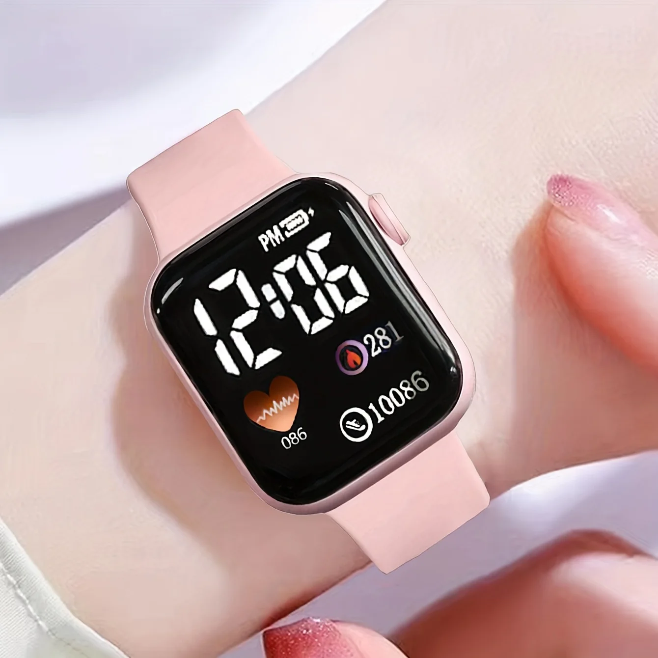 6-piece Set of Fashion Electronic Watch Necklace Earrings Ring Set for Teenagers Boys and Girls the Best Choice for Frien
