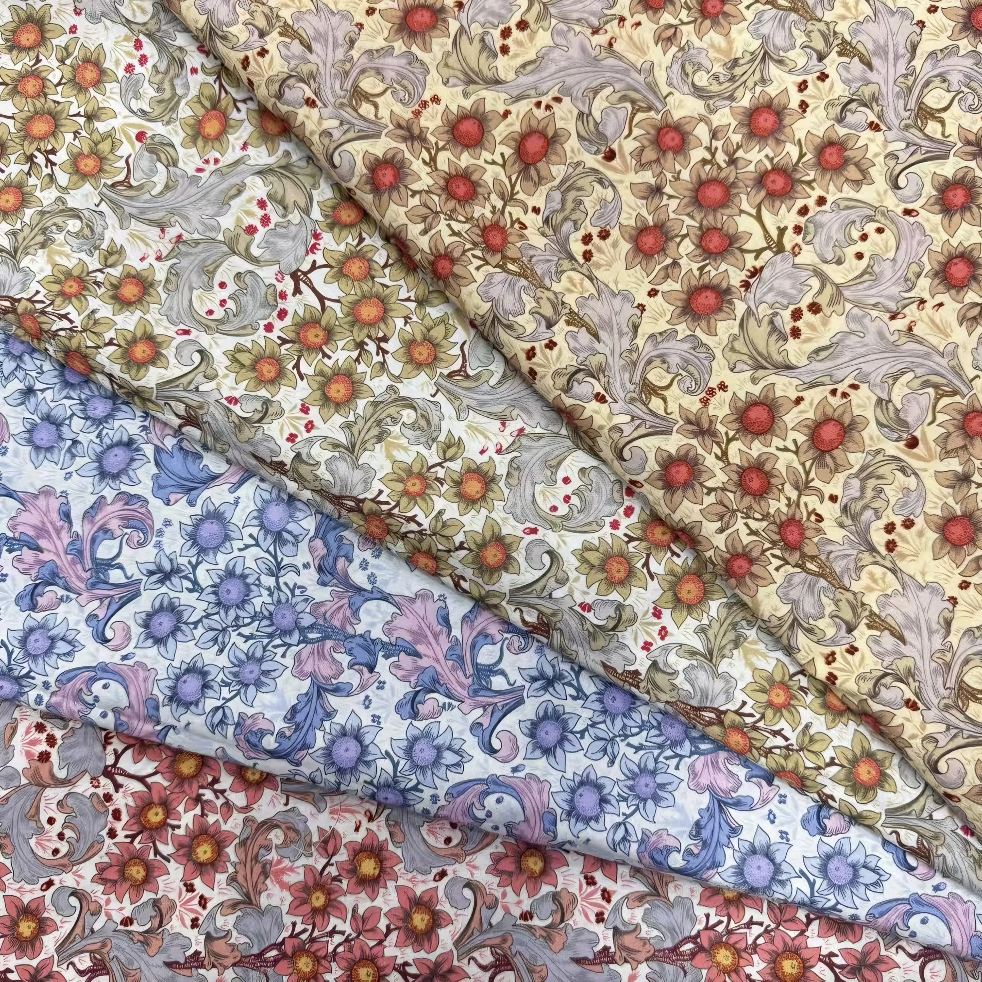 145x50cm-レトロな花柄コットン生地-ヴィンテージひまわりプリント布-ソフトポプリン生地-ドレス縫製-キルト-diyクラフト-ホームデコレーション用