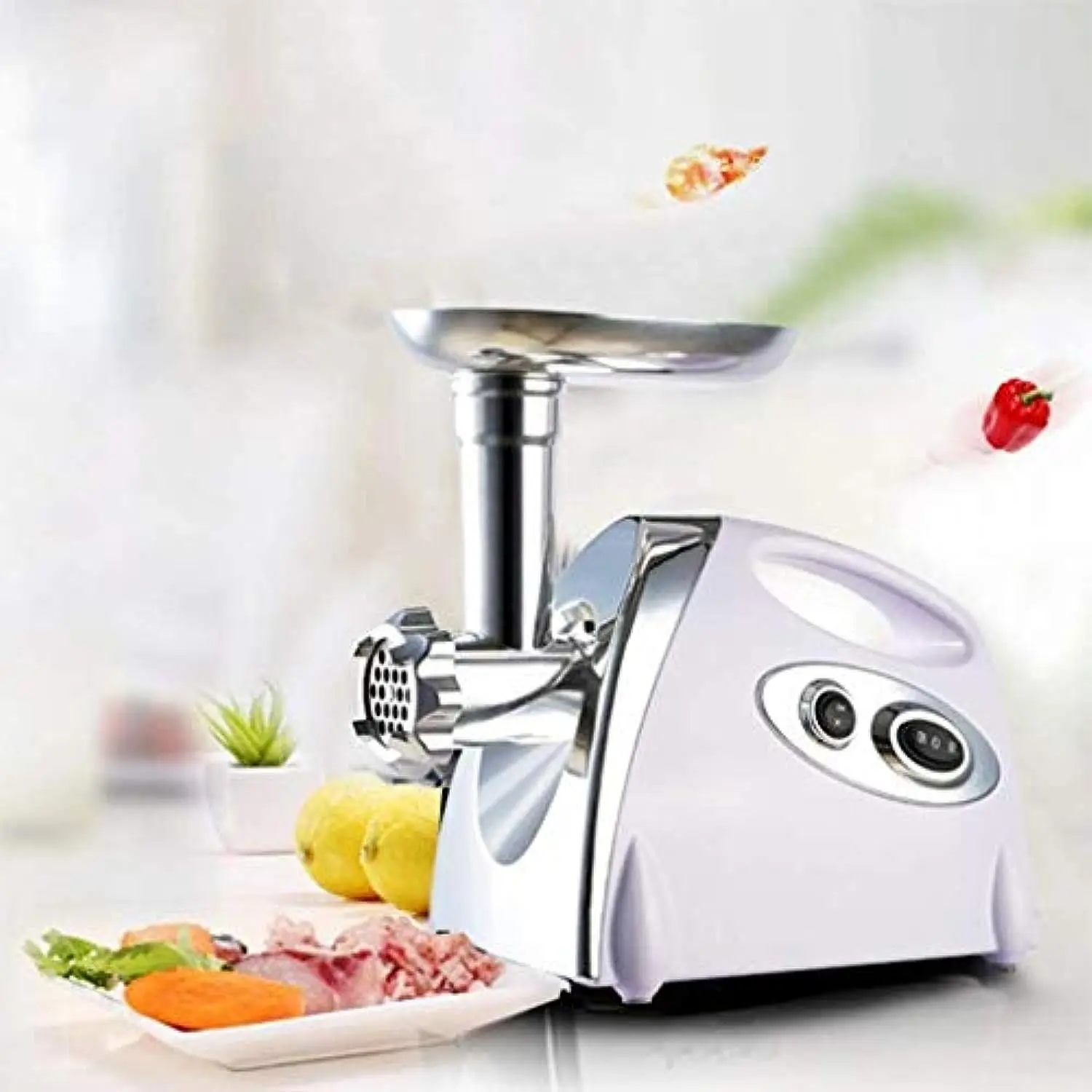 High Speed Electric Meat Grinder Stainless Steel Meat Mincer Enema Machine Sausage Stuffer Machine Household Chopper Processor