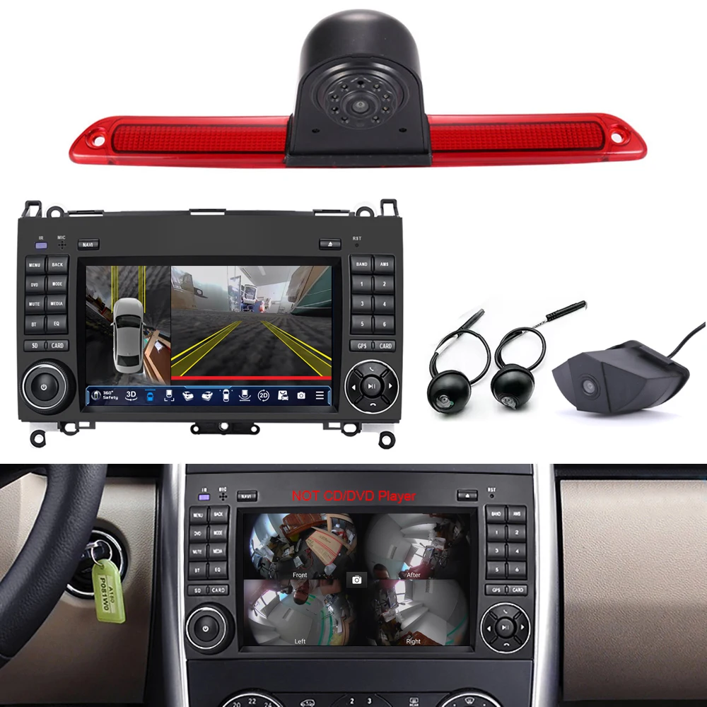 Android Navigation+360° Panoramic Front / Rear / Left / Right side Camera for Mercedes-Benz Sprinter 5-T Bus Kasten B906 509 511