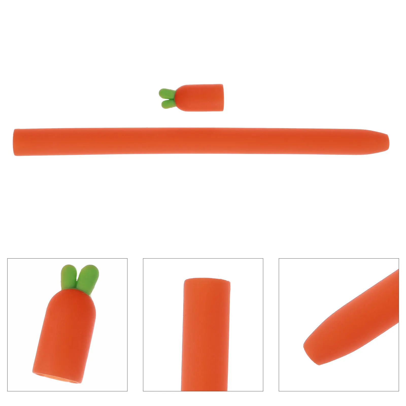 

1Pcs Silicone Stylus Pen Holder Cute Carrot Shape Compatible with Apple Pencil 2 Anti-Slip Touch Screen Pen Sleeve Storage Pouch