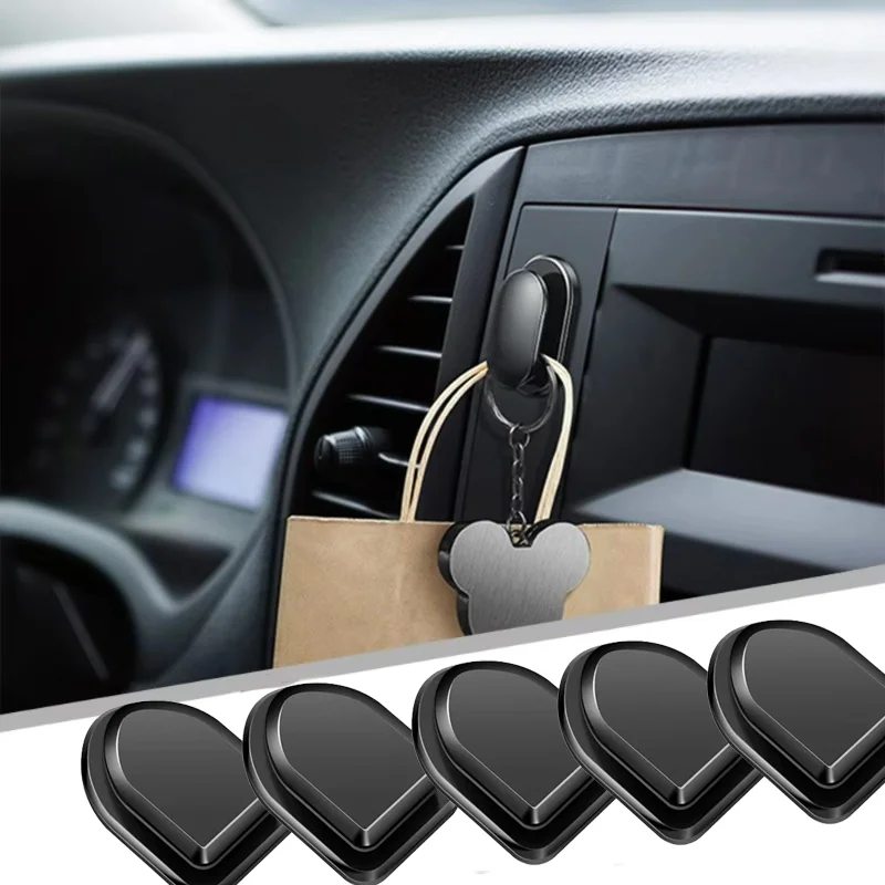 Mini Car Hooks Interior Storage Holder for USB Cable Headphone Key Self-Adhesive Dashboard Wall Hanging Hook Auto Accessories