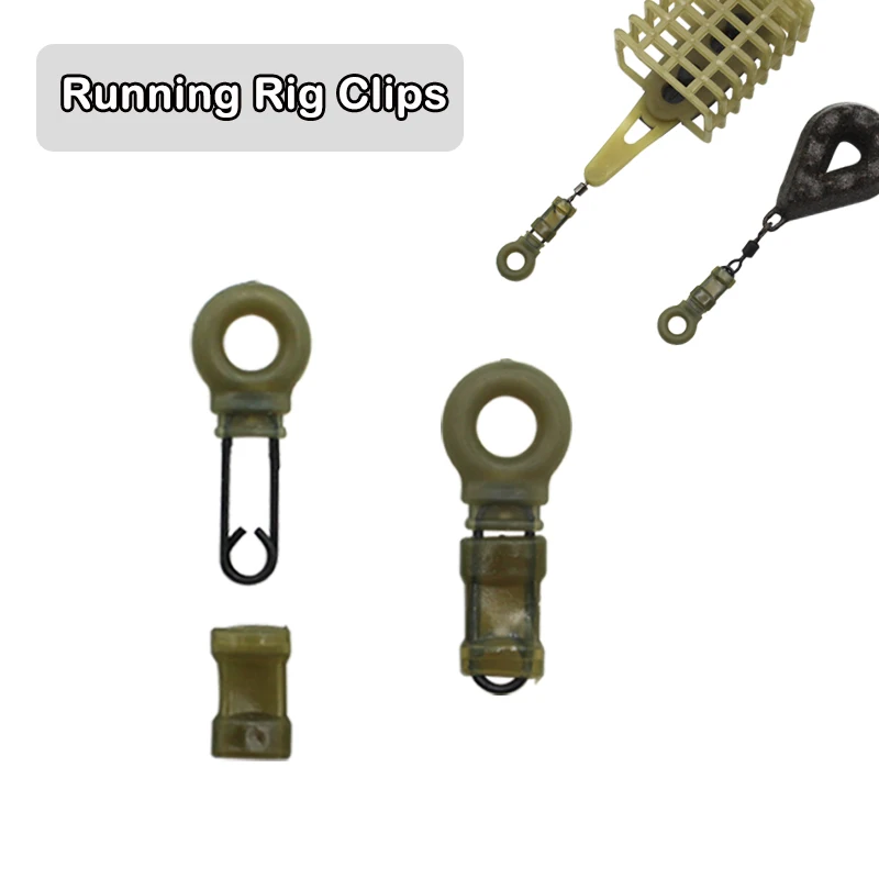 

10 Set Running Rig Clips QC Clip Carp Fishing Accessories Kit For Carp Fishing Helicopter Hair Rig Connector Terminal Tackle