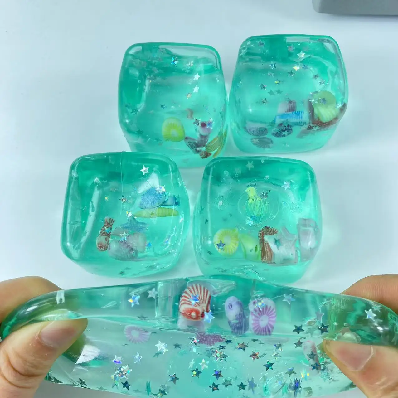 1 Stück Erwachsenen-Squishy-Ozean-Stressball, Autismus-Sensorikspielzeug zur Stress- und Angstlinderung, Maltose-Wasserball, Fidget-Spielzeug, Großpackung Geschenk