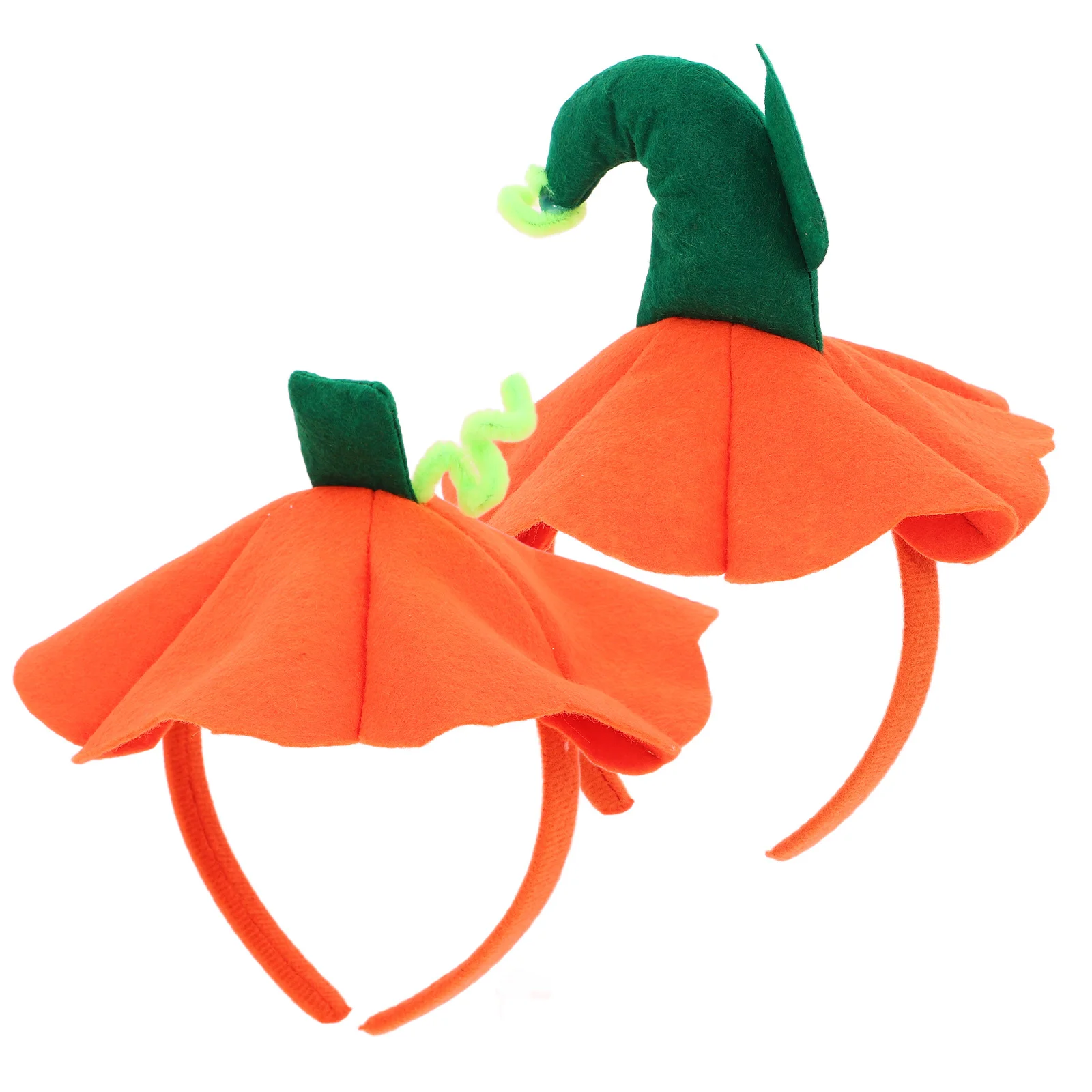 Diadema de calabaza para niños, 2 uds., uso en fiesta de Halloween, tocado cómodo para Festival, sombrero de calabaza para Cosplay, decoración de Aro para el pelo
