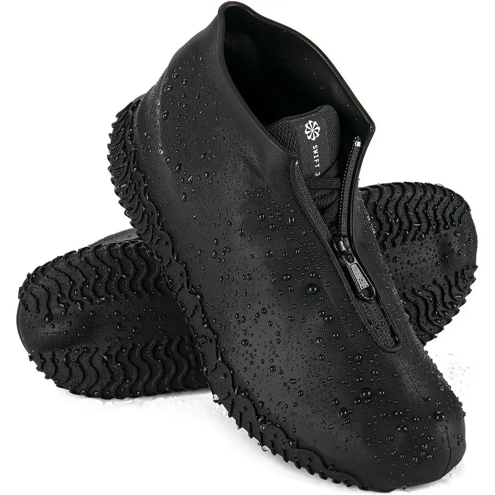 

Силиконовые накладки на обувь от дождя с молнией, нескользящие бахилы для мужчин и женщин