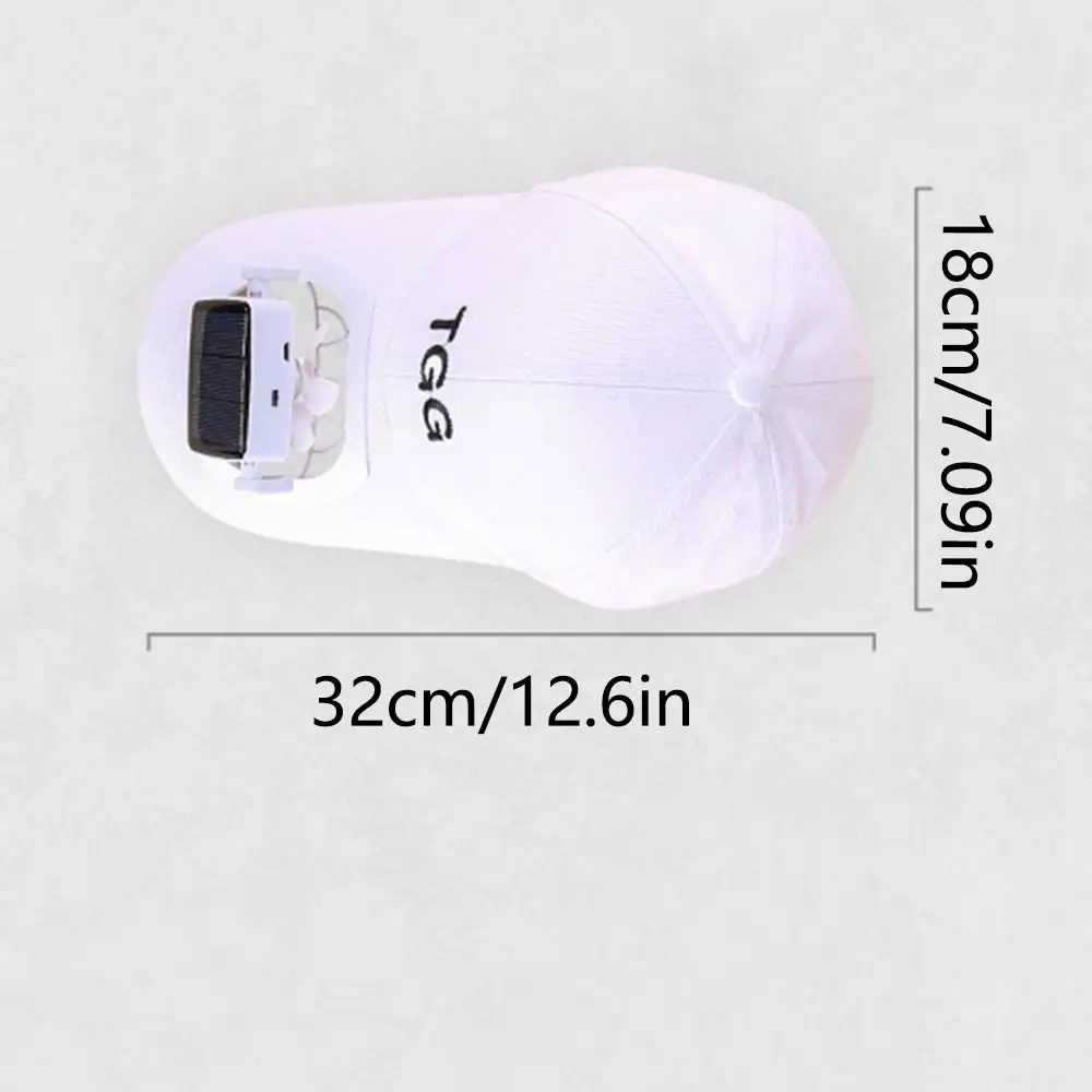 Korea Style Solar Fan Hat USB Charging Strong Wind Sunhat with Cooling Fan Multifunctional Solar Powered Wide Brim Baseball Cap view 5
