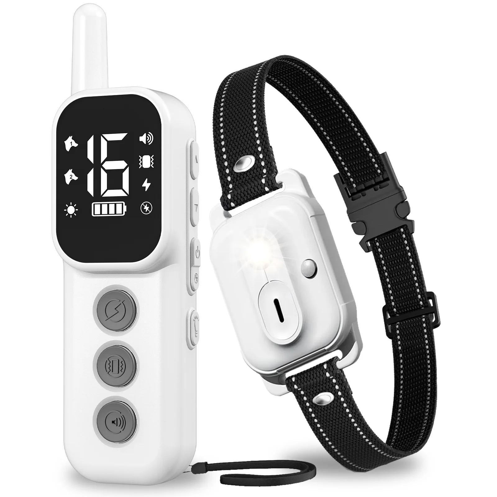 Collar antiladridos control remoto con vibración y descarga IPX7 para perros