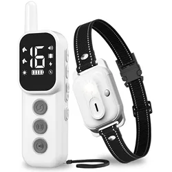 Collar antiladridos control remoto con vibración y descarga IPX7 para perros