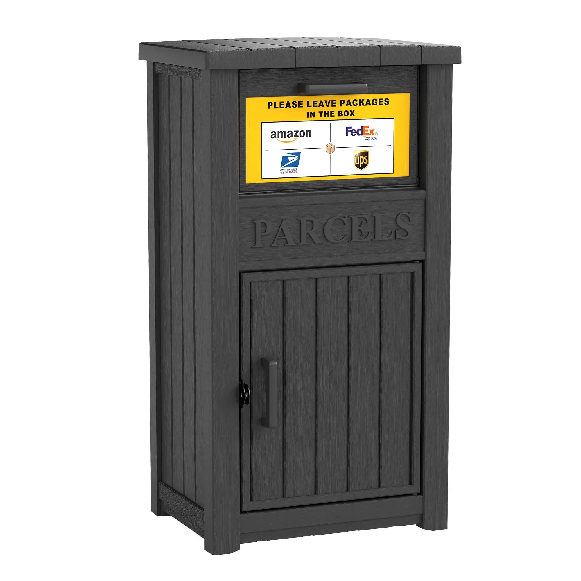 Package Delivery Boxes for Outside, Parcel Drop Box, Black