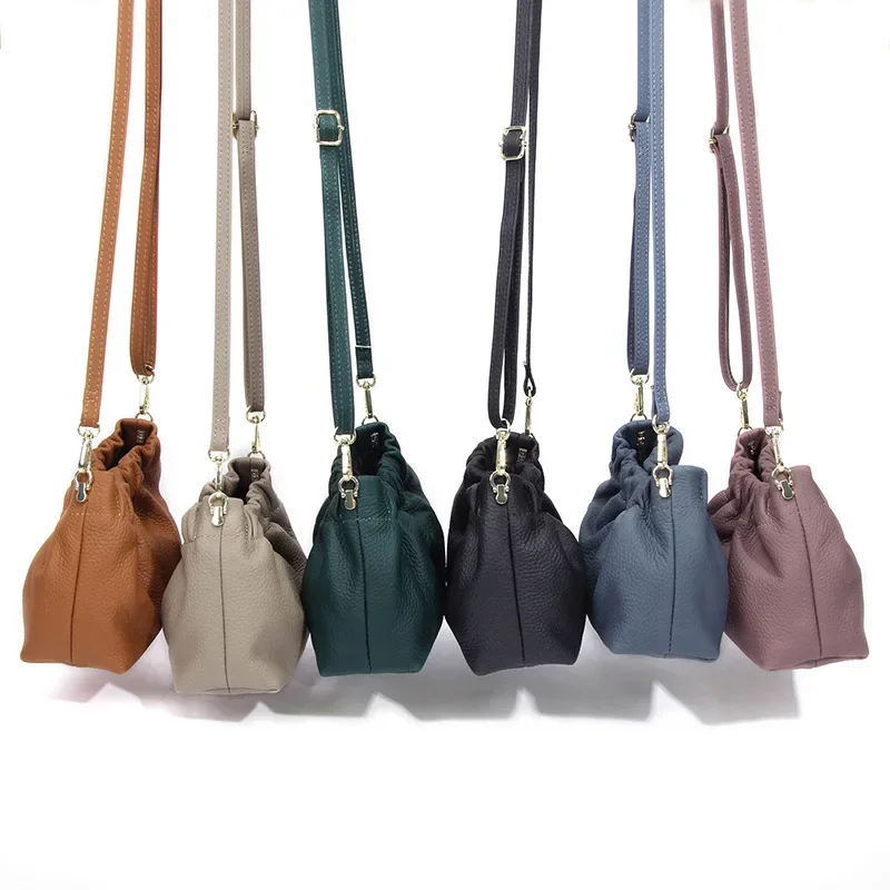 Cloud Clutch Purses for Women Dumpling Bag Soft Genuine Leather Underarm Bag Cowhide Handbag small flap Crossbody bags