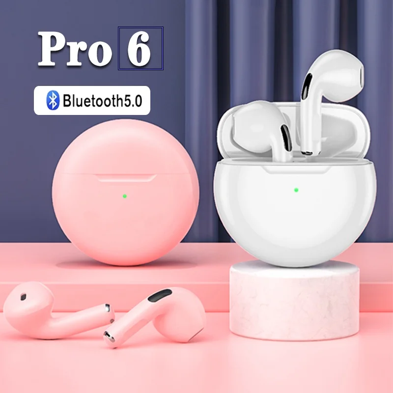 Écouteurs sans fil Bluetooth Air Pro 6 TWS avec micro, écouteurs, pods, écouteurs de sport, écouteurs de course pour Xiaomi Pro 6