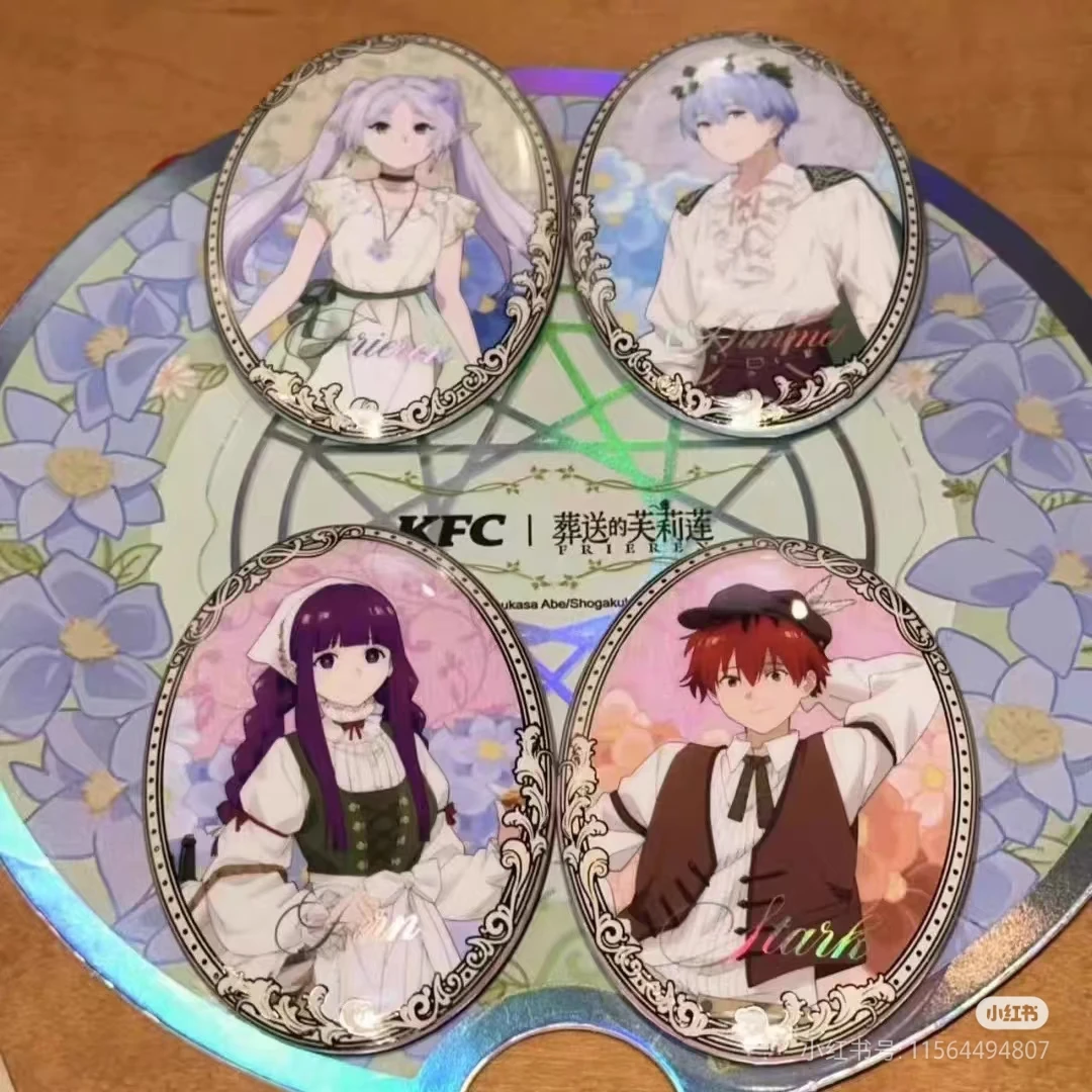 In Stock Frieren: Beyond Journey's End X KFC Official Collaboration Merchandise Himmel Fern Stark Badge Bucket Limited Edition