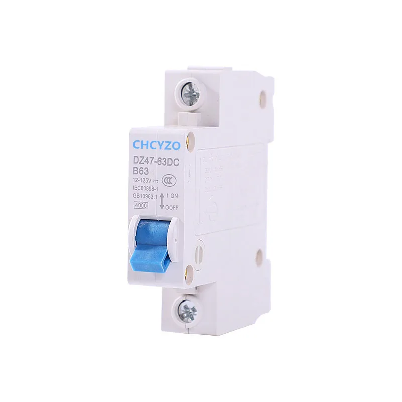 1P Circuit Breaker 3A-125A DC Electric Car Battery PV Protection Switch 12v-125V Circuit Protector