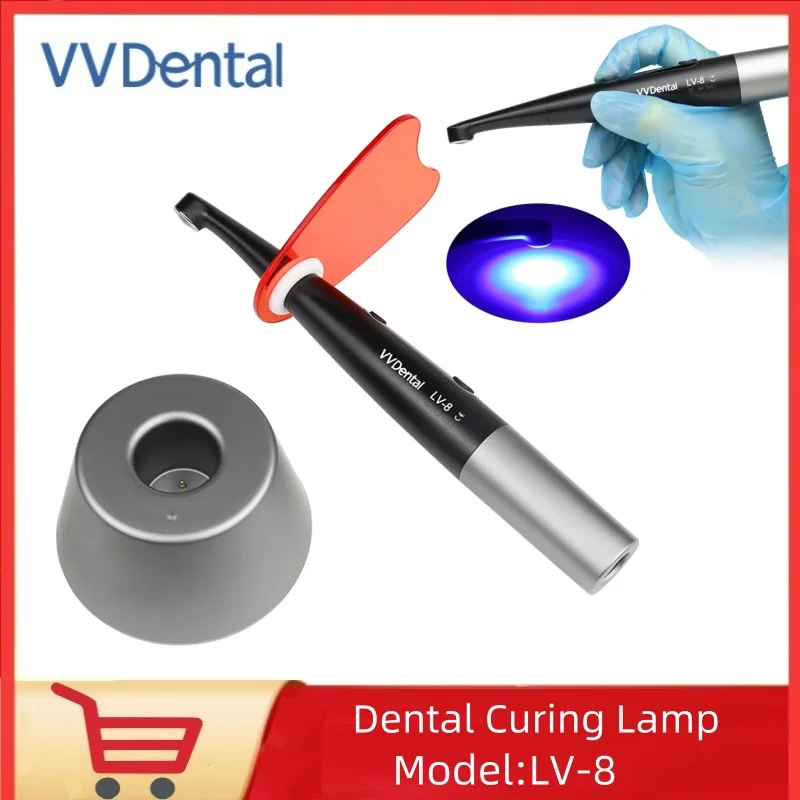 Lampe Laser Photopolymérisatrice Dentaire Sans Fil LED, Lampe de Polymérisation 3S pour Résine, 2200mW/cm², Appareil de Polymérisation UV pour Dentisterie