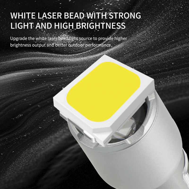 Outdoor Rechargeable SMD Side Light Emergency Long-Range Aluminum Alloy Type-C Retractable Flashlight