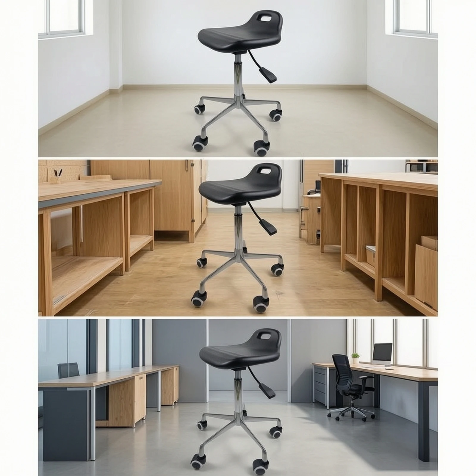Office Furniture Hardware - Höhenverstellbarer Hocker Mobiler Hocker mit Gaslift-Stuhl