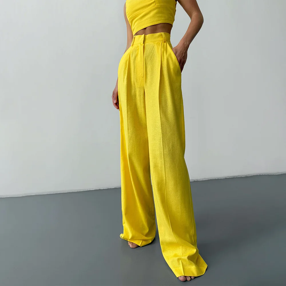 Wide Leg Pants with European and American Style Casual Loose Pants Suitable for Business and Casual Wear