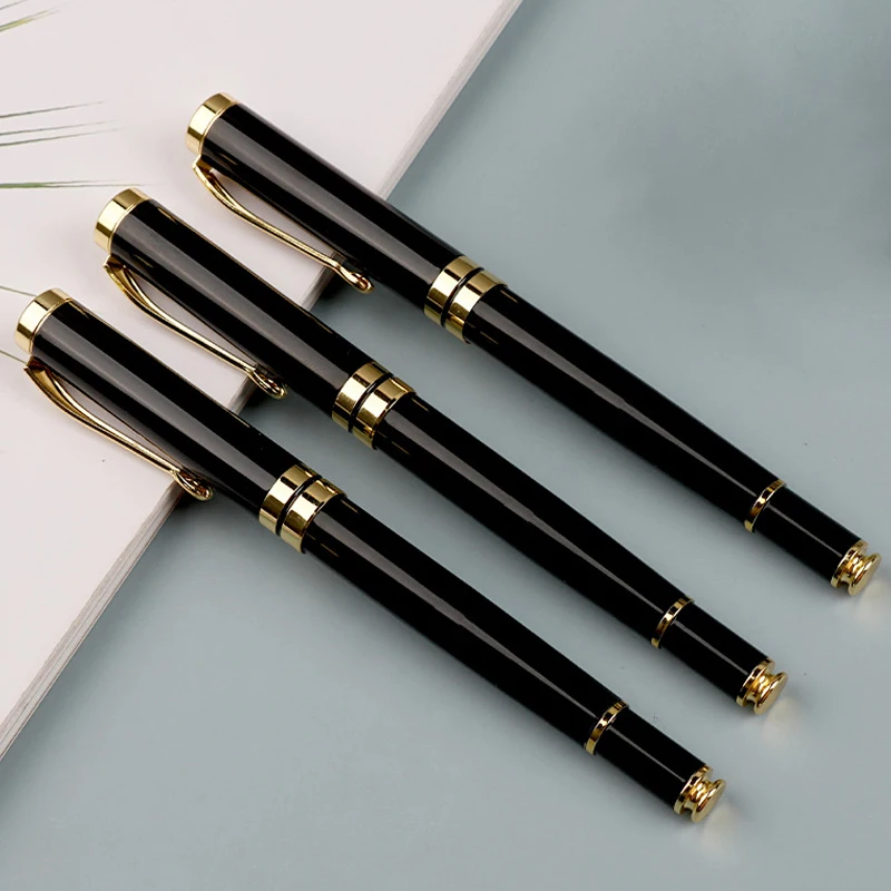 Custom Golden Text Gel Pen For School Supplies Stationary Office Accessories Writing Bookstore And Stationery Classic Luxury