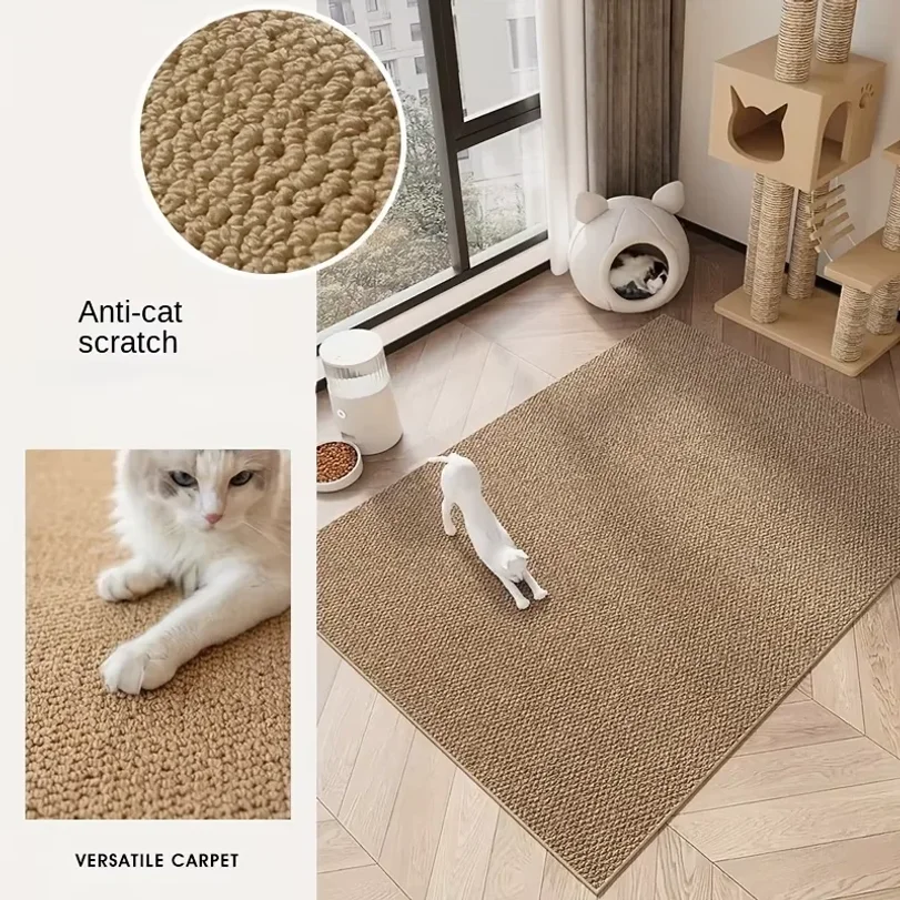 

Imitation sisal cat scratching mat can be cut to size, non-slip, pineapple pattern, wear-resistant and scratching mat for cats