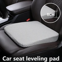 Almohadilla de altura para asiento de coche, cojín de asiento de coche de espuma viscoelástica gruesa para conductores de automóviles sedentarios, almohadilla nivelación de diseño biselado antideslizante