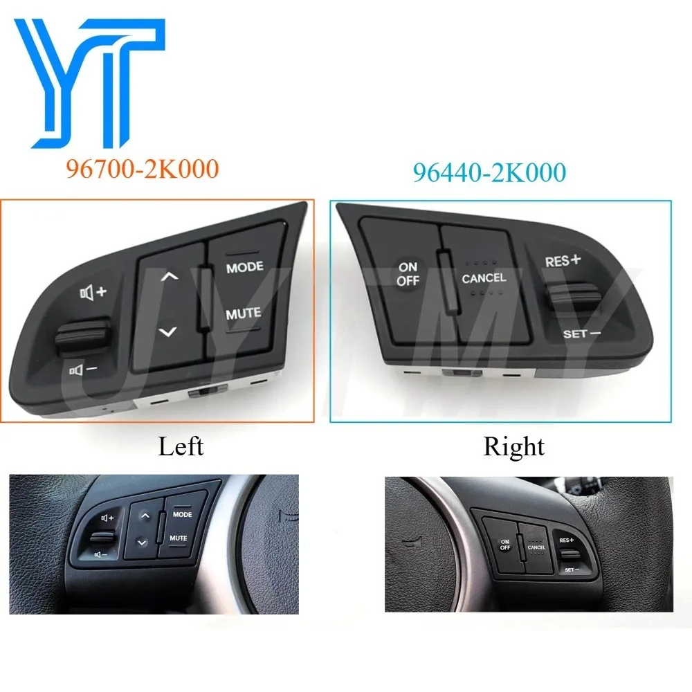 For Kia Forte Shuma Cerato Koup 2008-2012 Multi Function Steering Wheel Audio Cruise Control Replacement 96700-2K000 96440-2K000