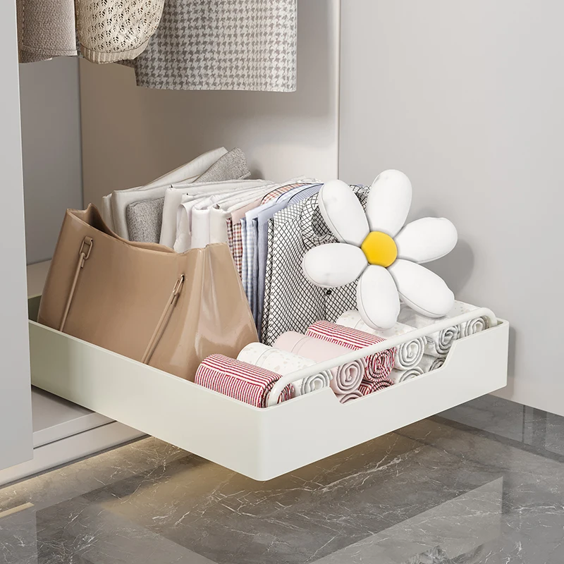 New Cabinets Organizer Storage Shelf with Slide Rails Pull-out Cabinets Organizer Drawer Type Storage Tray Kitchen Storage Rack