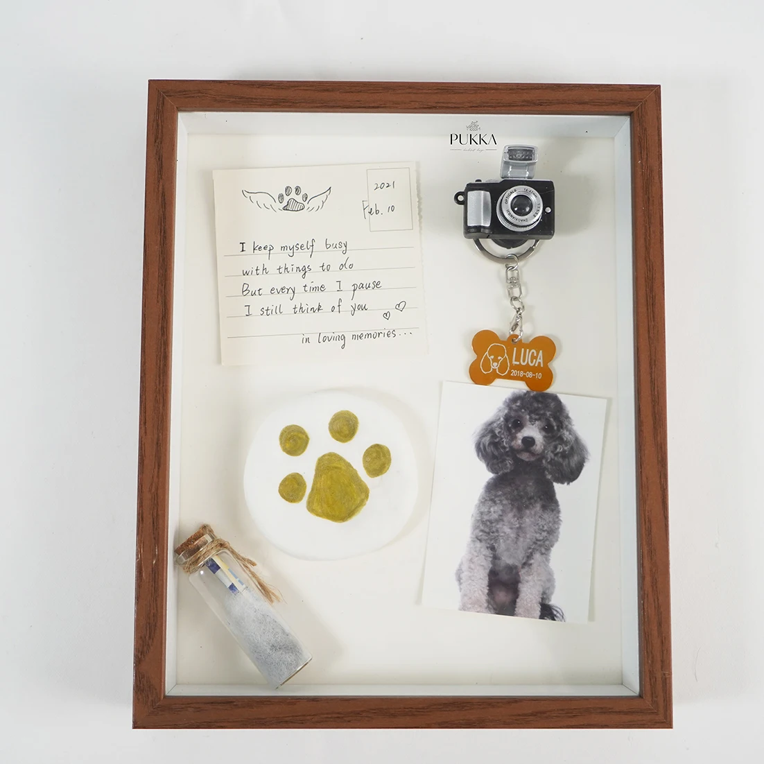 

Pet Sympathy Memorial Shadowbox Dog Cat Lovers 10 Inches Brown Rainbow Bridge Best Friend Bereavement Gift Pets Loss Gift Idea