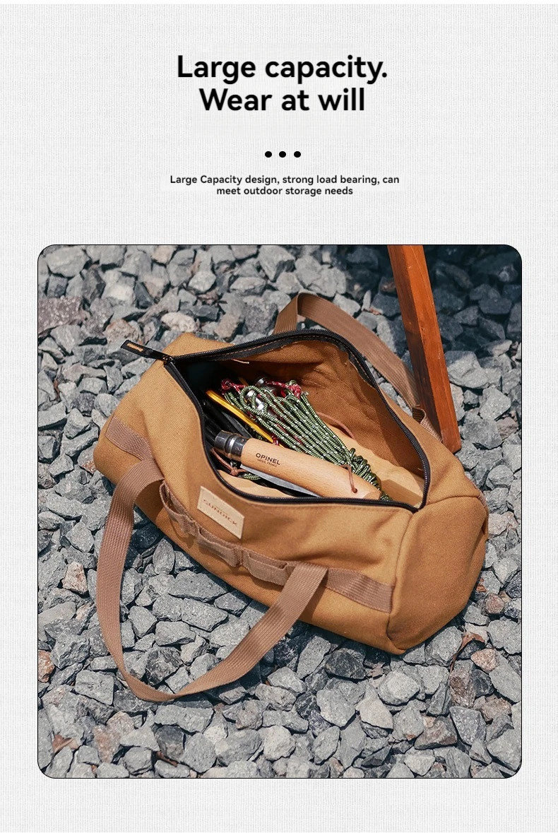 Große Kapazität Handtasche mit Verdicktem Zylinder für Camping-Zeltheringe, Kleinkram und Werkzeugorganisation – Detail 5