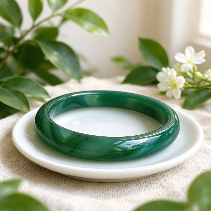 Natural Green Agate Bracelet, Temperament Versatile Jewelry