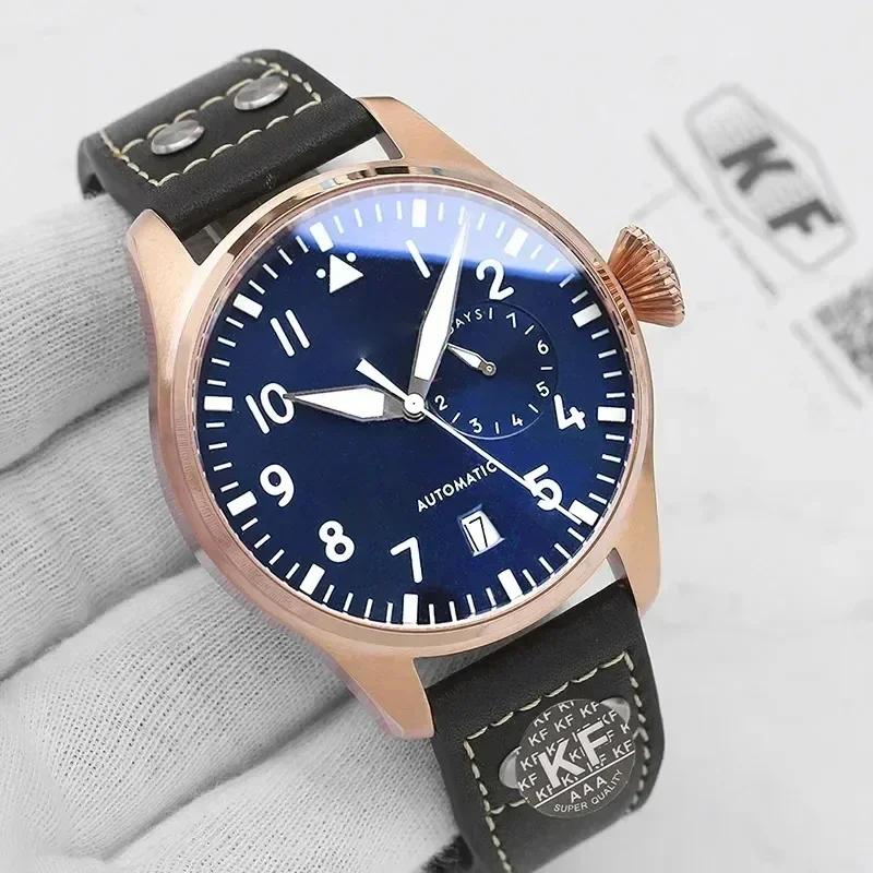 New Mechanical Mens Watch Automatic Big Pilots Le Petit Prince Blue Black Brown Leather Sport Rose Gold Watches