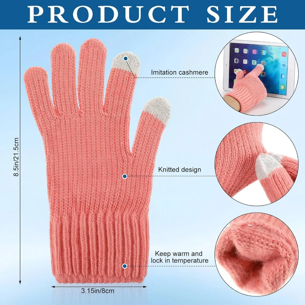 قبعة شتوية، وشاح، قفازات، مجموعة 4 في 1 لتدفئة الأذن للجنسين، ملحقات محبوكة بشاشة تعمل باللمس، مثالية للطقس البارد والخارجي