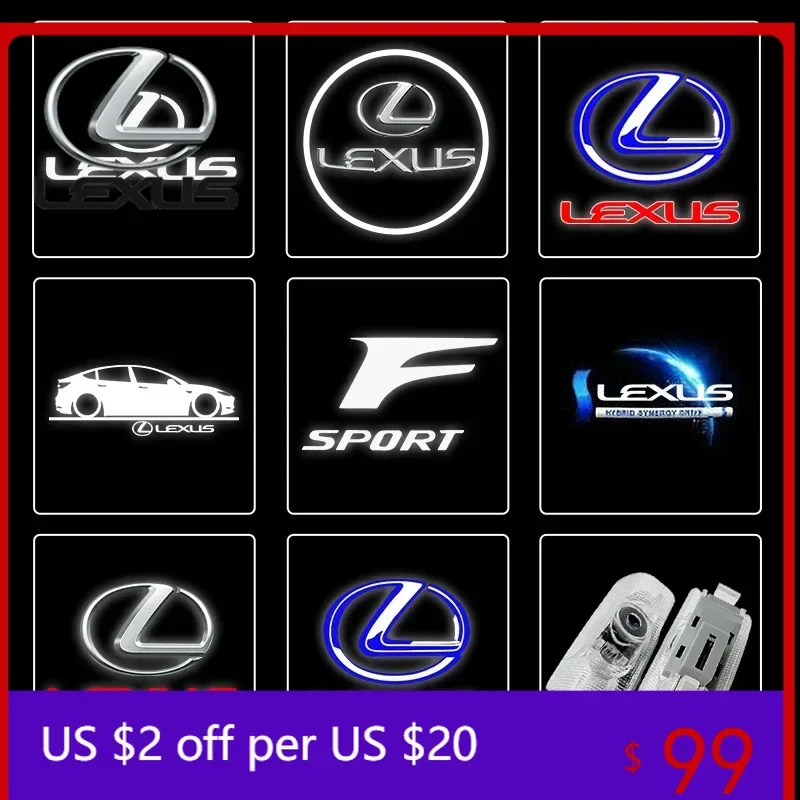 

Interior Mouldings For Lexus ES240 ES250 ES350 IS250 IS300 RX270 GS NX300 RX300 RX350 2Pcs LED Car HD Door Welcome Light