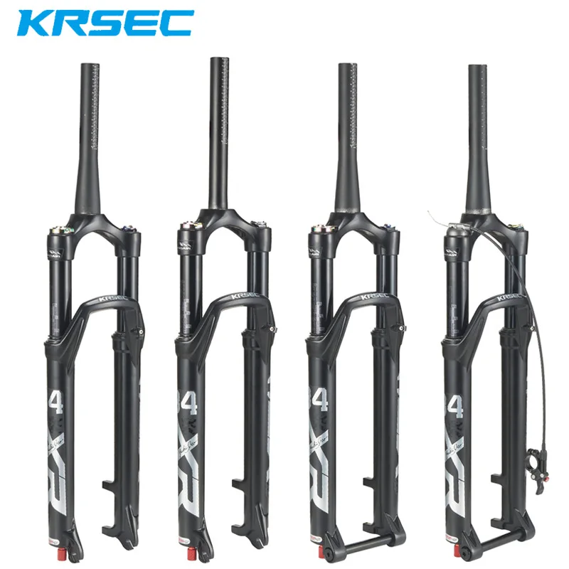 KRSEC XR34 Bike Gas Pressure Fork 26/27.5/29 Inch Quick Release Iamok Wire/Shoulder Control Suspension Forks Bicycle Parts