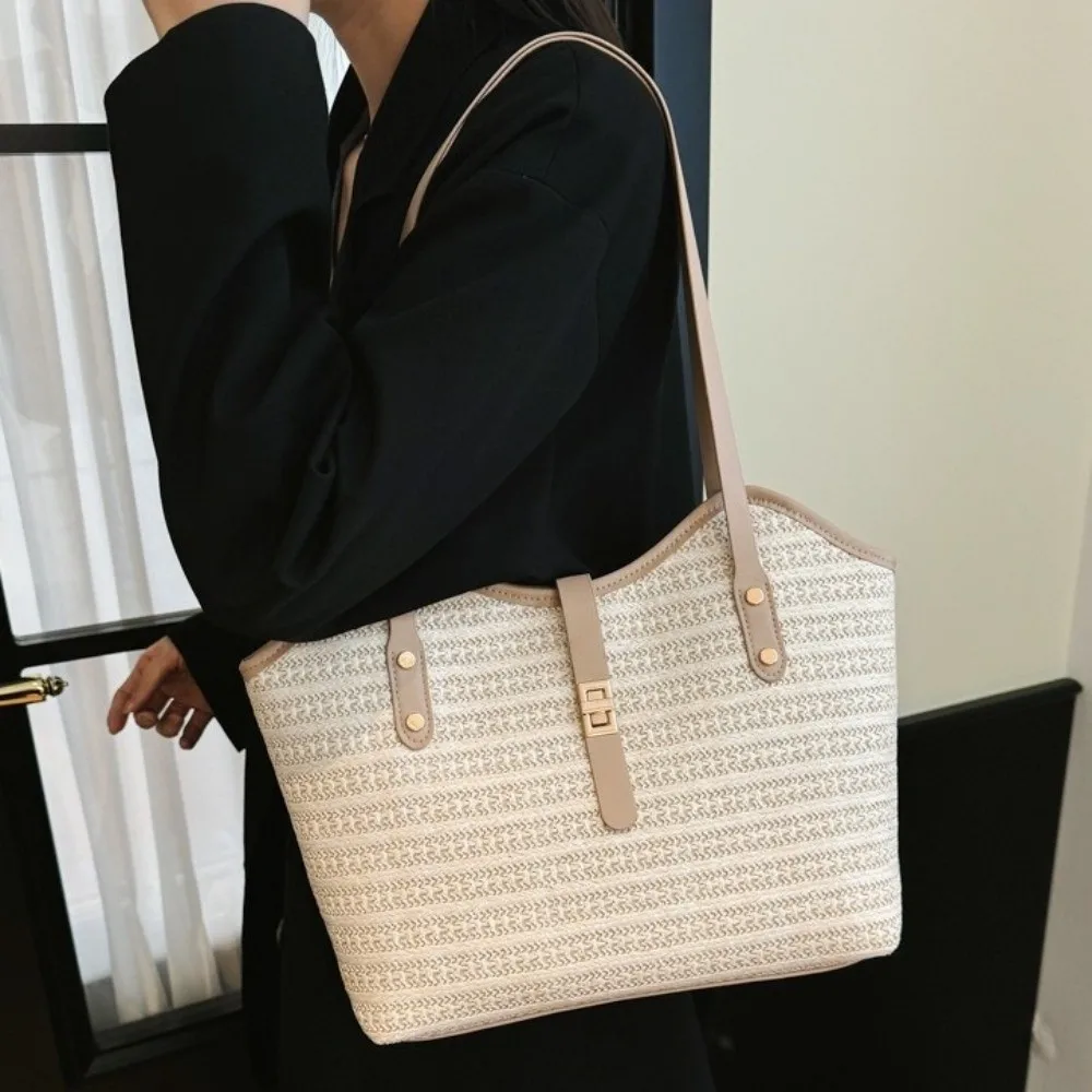 Large-capacity Large-capacity Shoulder Bag Versatile Design Fashion Style Handwoven Tote Bag Handwoven Eco-friendly