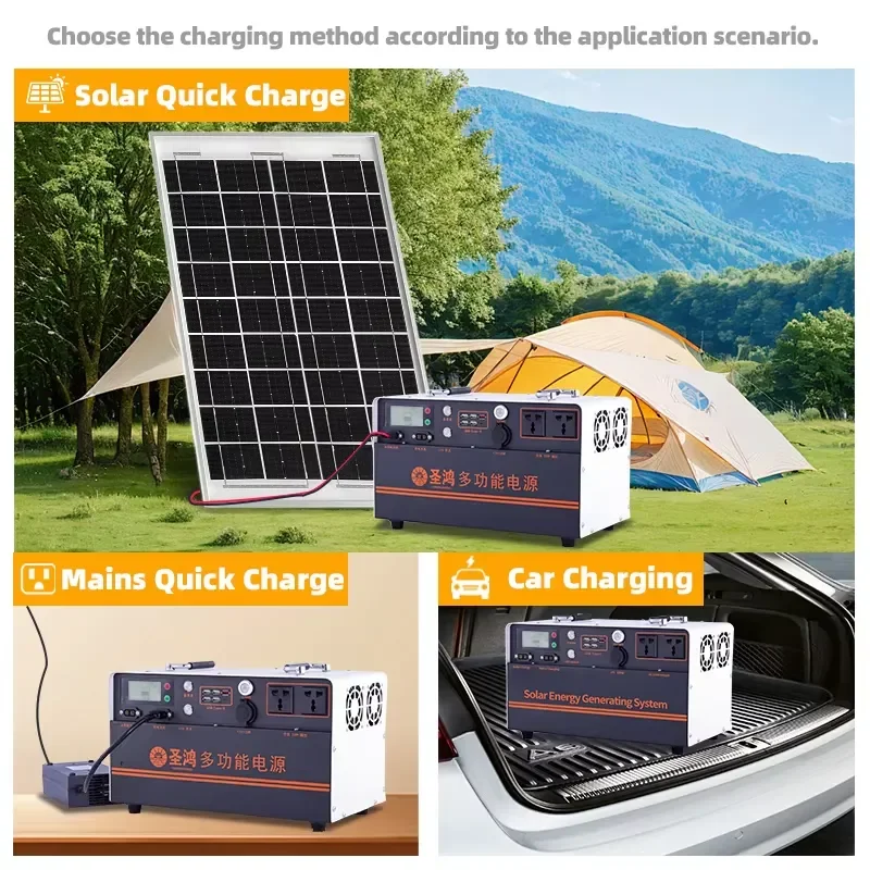 For Aya 1500W Portable Power Station 1700Wh Solar Generator Off Grid Photovoltaic Emergency Energy Storage Small