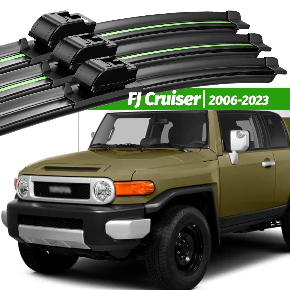 For Toyota FJ Cruiser 2006-2023 3pcs Front Windshield Wiper Blades 2007 2009 2012 2016 2019 2020 Windscreen Window Accessories