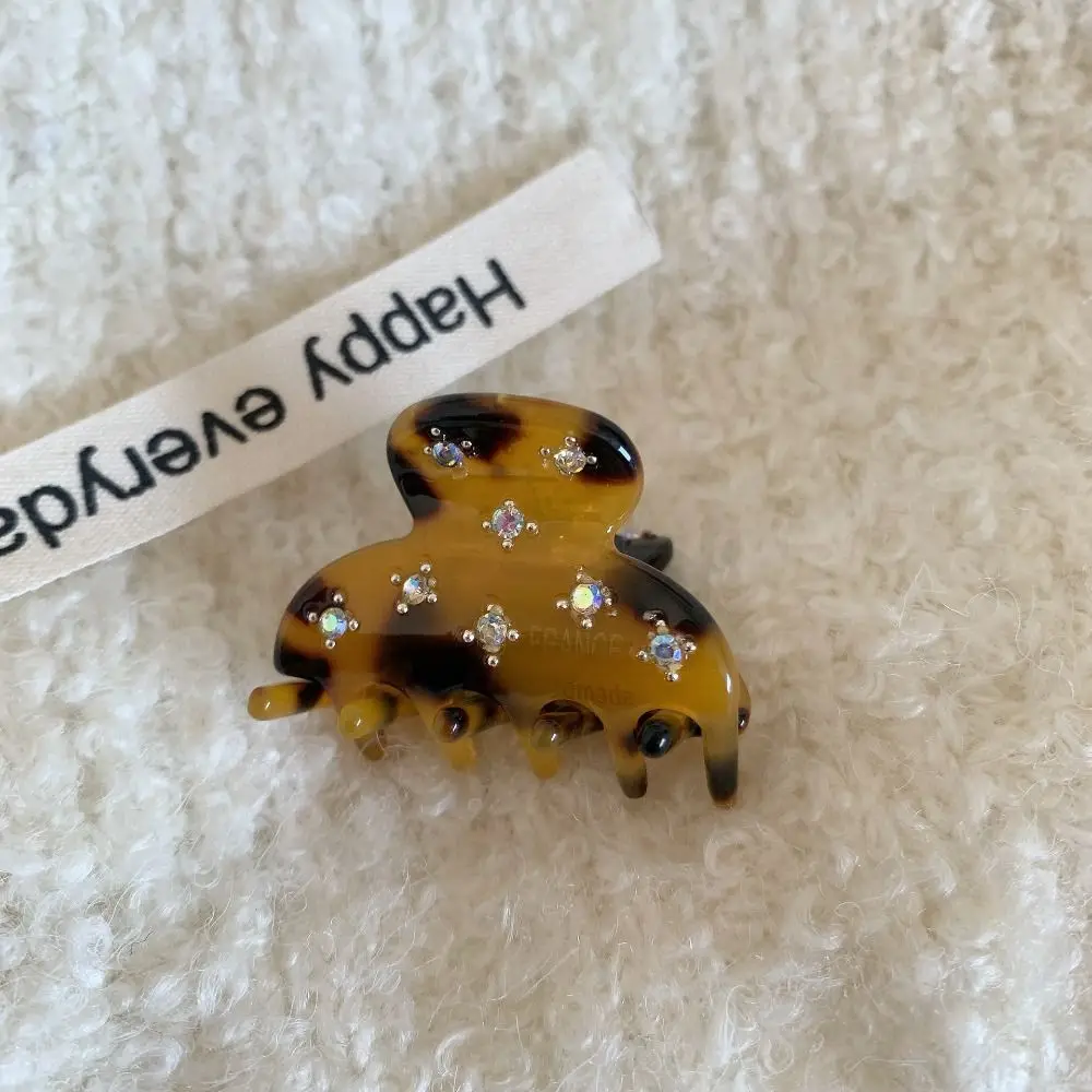 

Sweet Acetic Acid Rhinestone Hair Clip Crystal Babysbreath Acetate Hairpin Small Grab Clip Headwear Mini Hair Claw Female