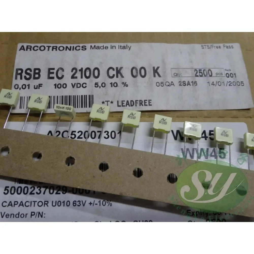 

20PCS AV RSB 0.01uf/100V 10nf 103 Brand-new 5mm film capacitor