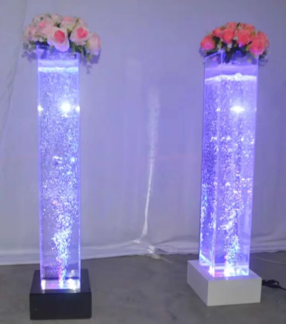 

Wedding Decoration Props Acrylic Road Lighting Bubble Clear Square Column