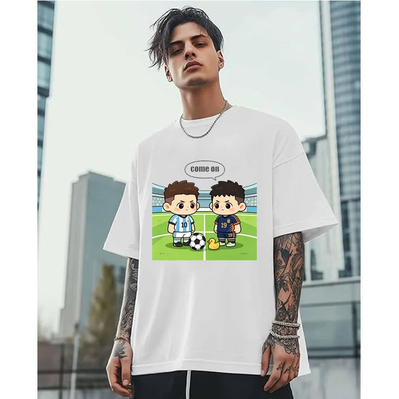 Messi Wasch- und Bade-T-Shirt: Messi-gesegnetes Meme-Fan-T-Shirt im Y2K-Cartoon-Stil für den Fußballspieltag 2026 – PK Yamal Kleidung – Detail 17