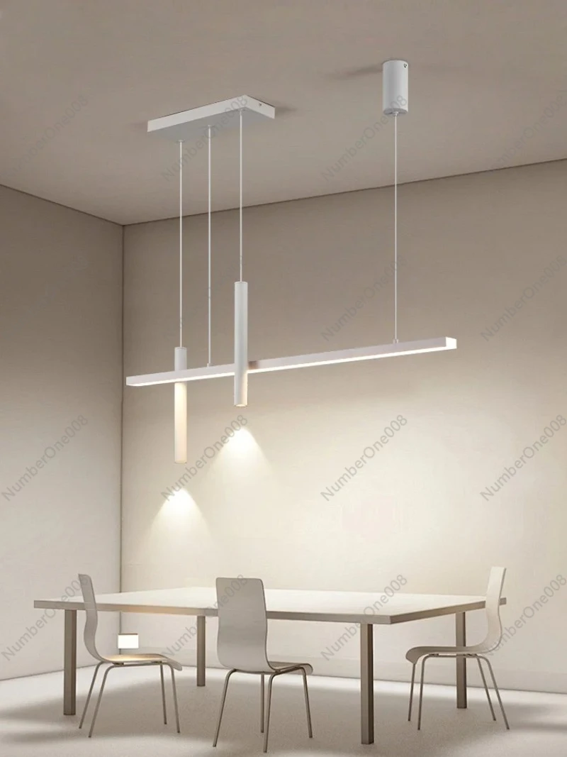 ثريا مطعم جديدة حديثة وبسيطة لطاولة غرفة الطعام وأضواء شريطية طويلة ومصابيح متدلية بتصميم إبداعي