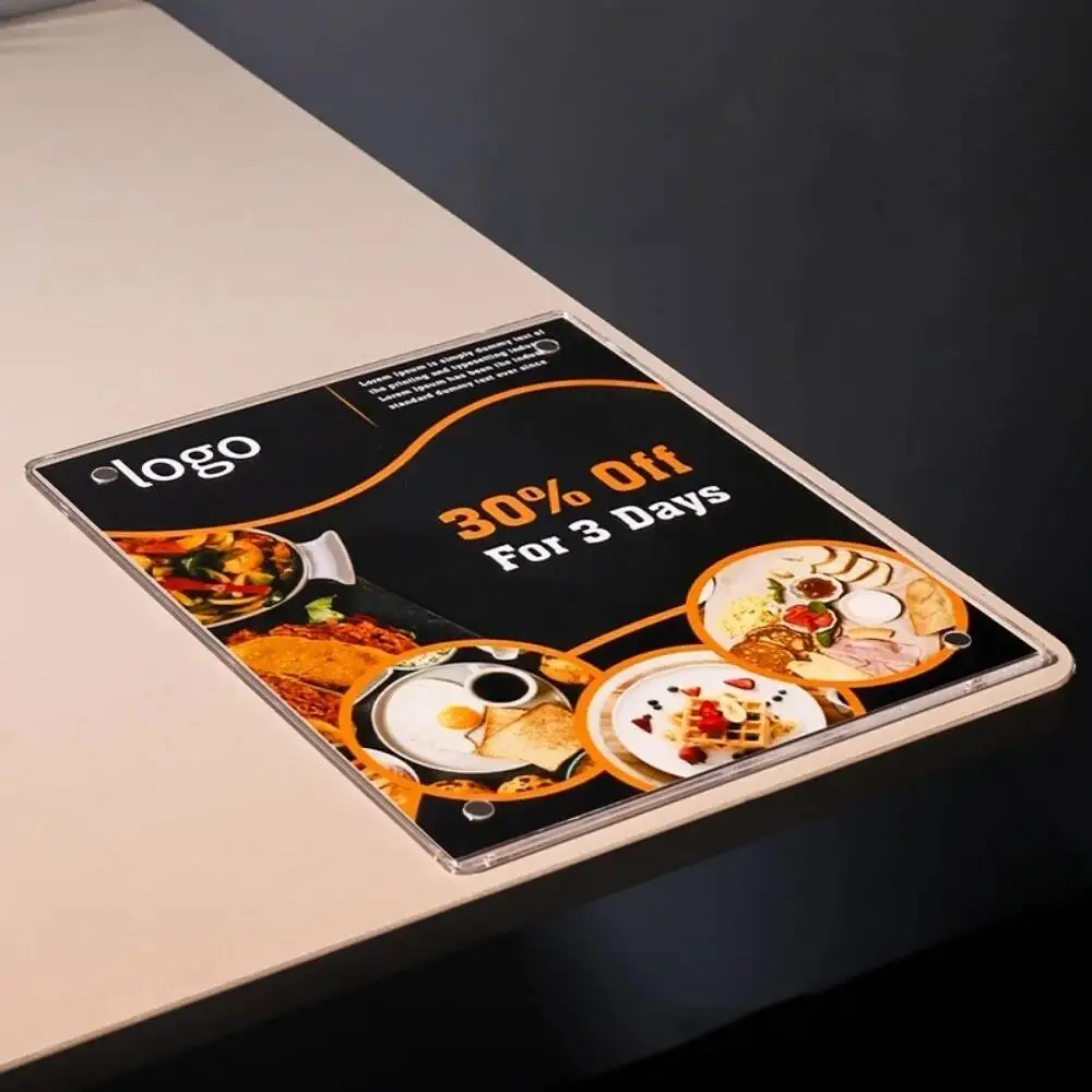 Acrylic Beverage Price List Coffee Shop Drink Menu Sign Advertising Display Sign Buffet Menu Name Holder Beauty Salon Project