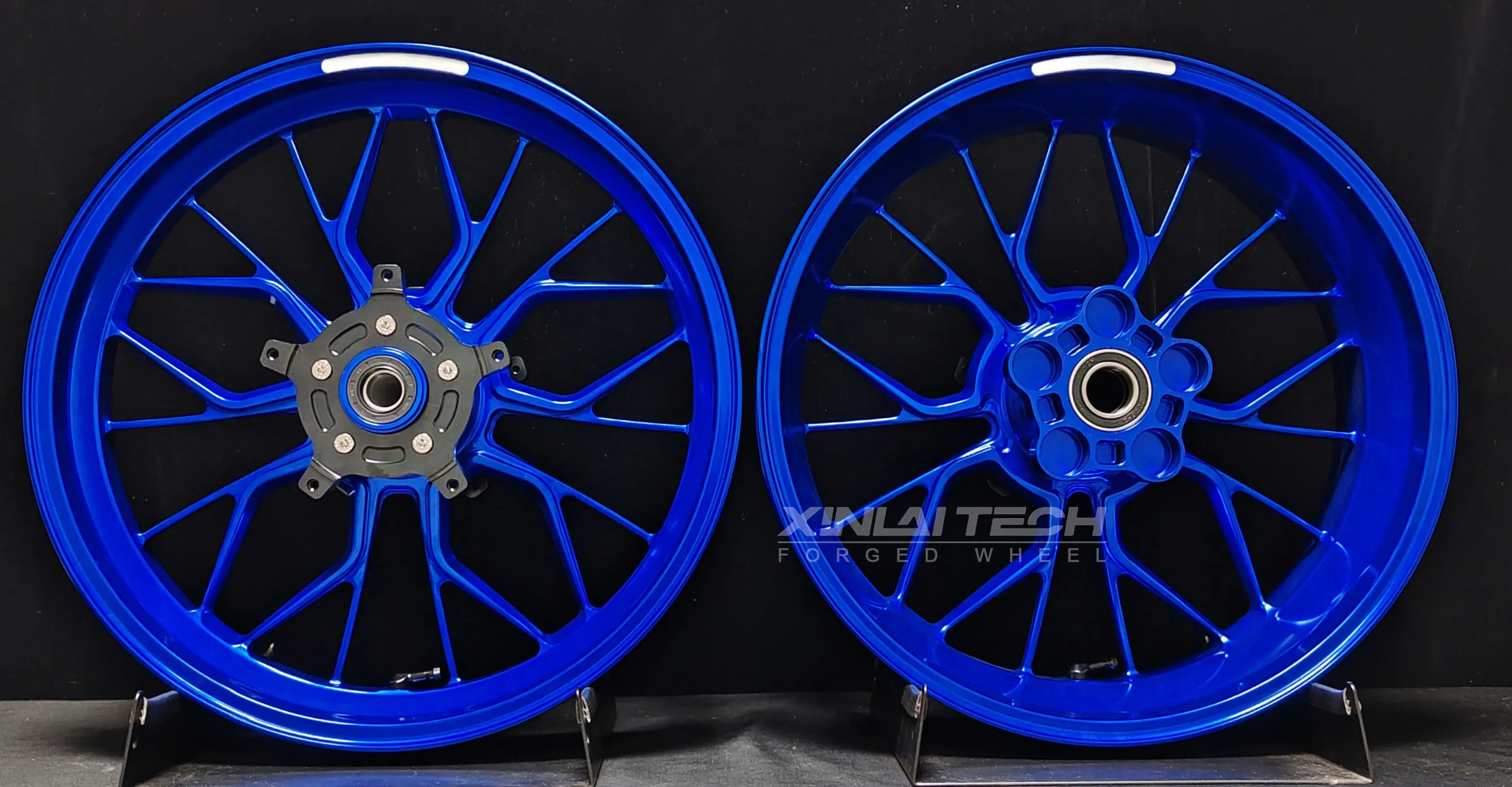 XL Custom Forged Motorcycle Wheels for Yamaha MT09 17 18 Inch CNC Forged Aluminum Rims Anodized Finish 4