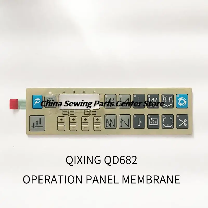 QIXING Brand QD682 Operation Panel Sheet Board Membrane Keypad Switch Paper Sticker Industrial Sewing Machine Parts Wholesale