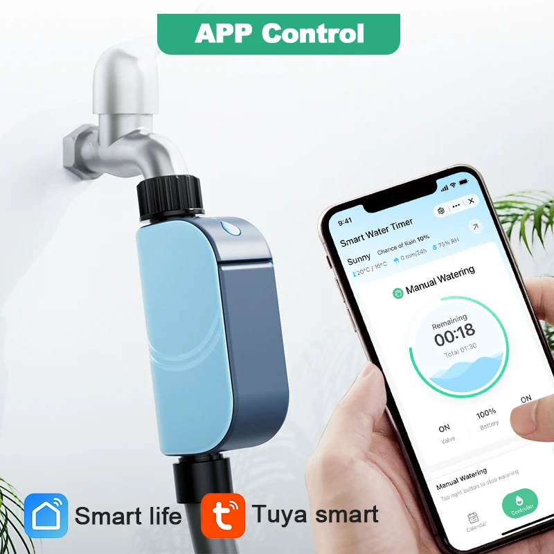 Wifi Tuya Garden Watering Timer Smart Sprinkler Drip Irrigation System Outdoor Remote Water Controller Support Alexa Google Home