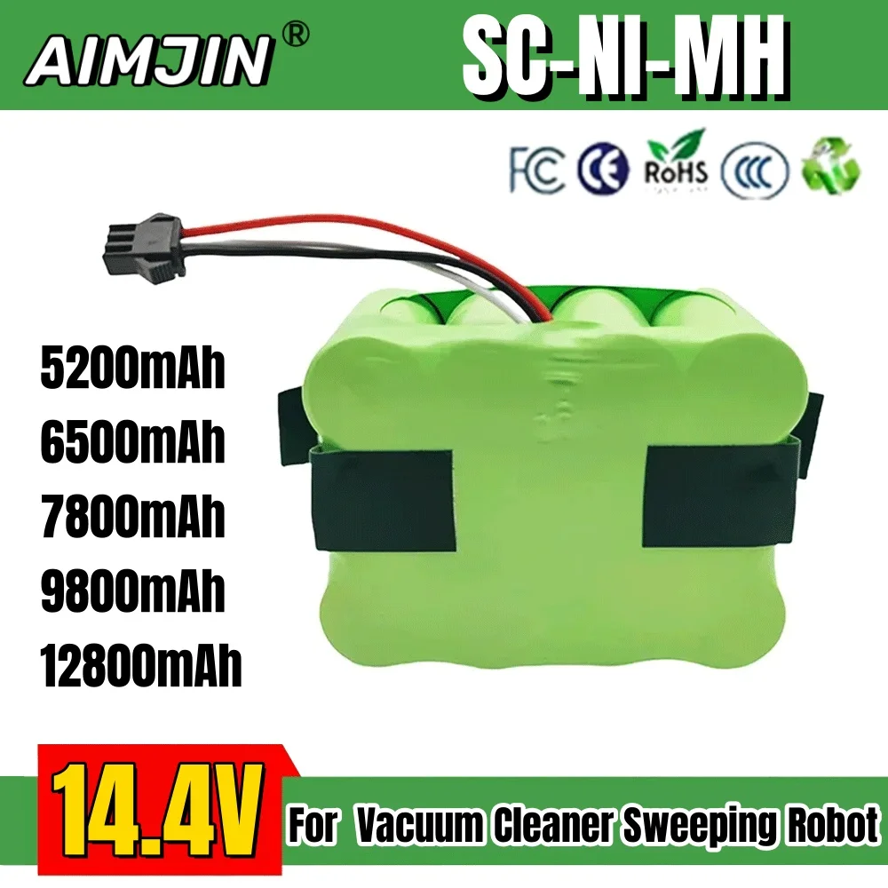

✨ 100% New 14.4V Ni-MH SC Rechargeable Battery 6500mAh for KV8 XR210 XR210A XR210B XR510B XR510C Vacuum Cleaner Sweeping Robot