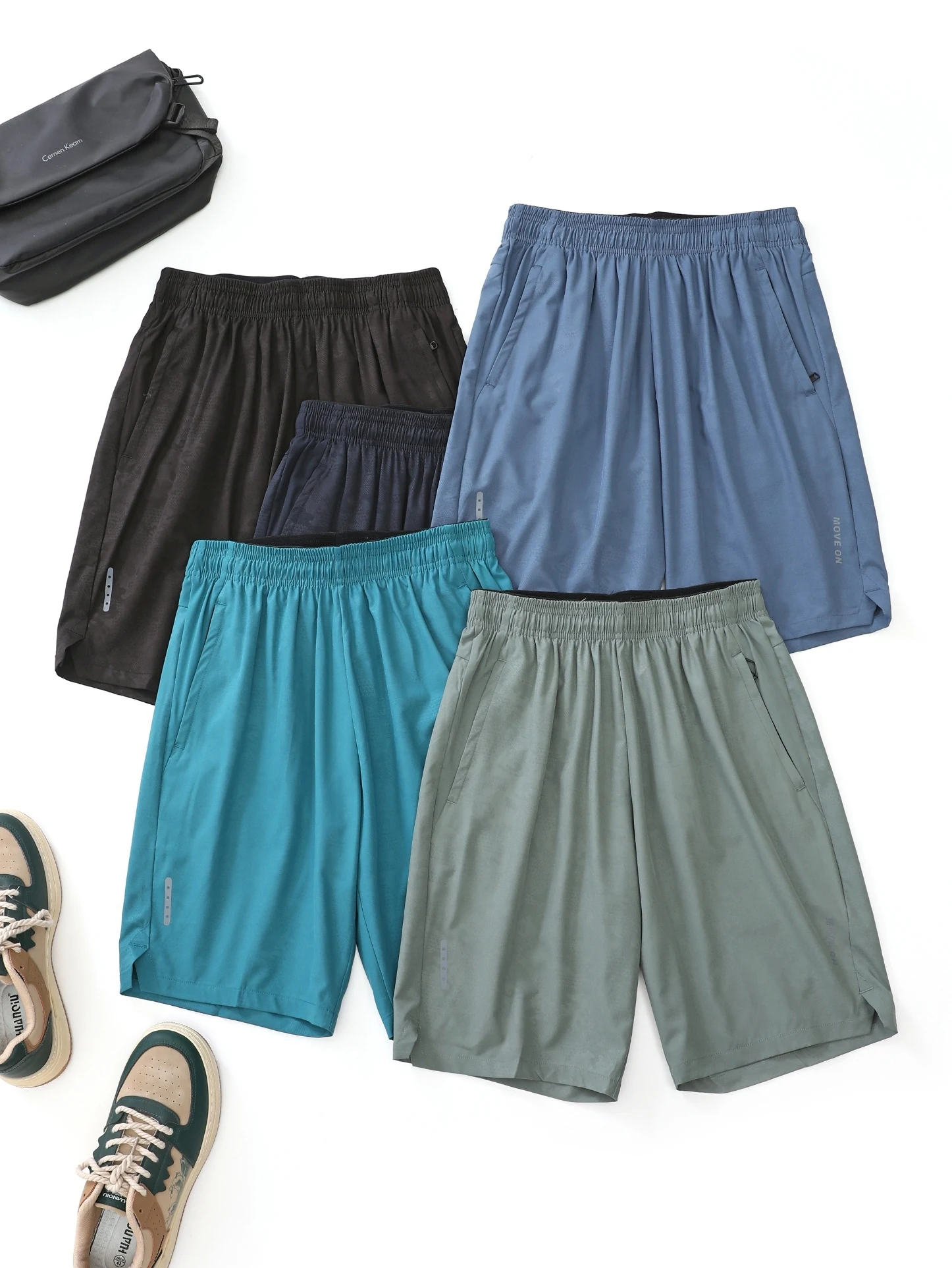 

Qui Dry Lightweight Breathable Water Resistant orts Men's Summer Casual Five Inch Pants Versatile Straight Leg Trousers