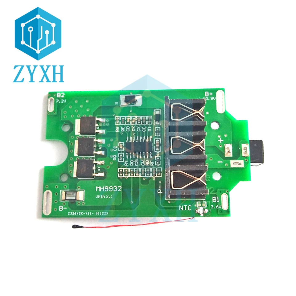 BMS 3S 22A 10.8V 12.6V Li-ion 18650 akumulatory Charge Board temperatura NTC ochrona dla elektrycznych śrubokrętów narzędzia