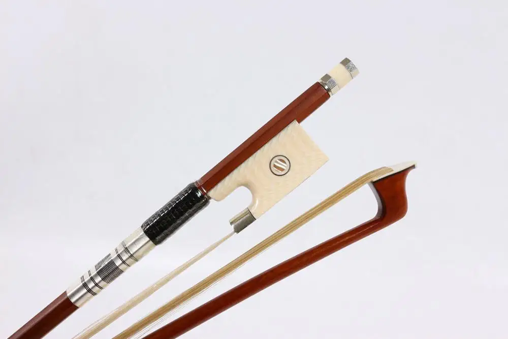 

Professional 4/4 Violin Bow Brazilwood White Bone Frog Straight Good balance